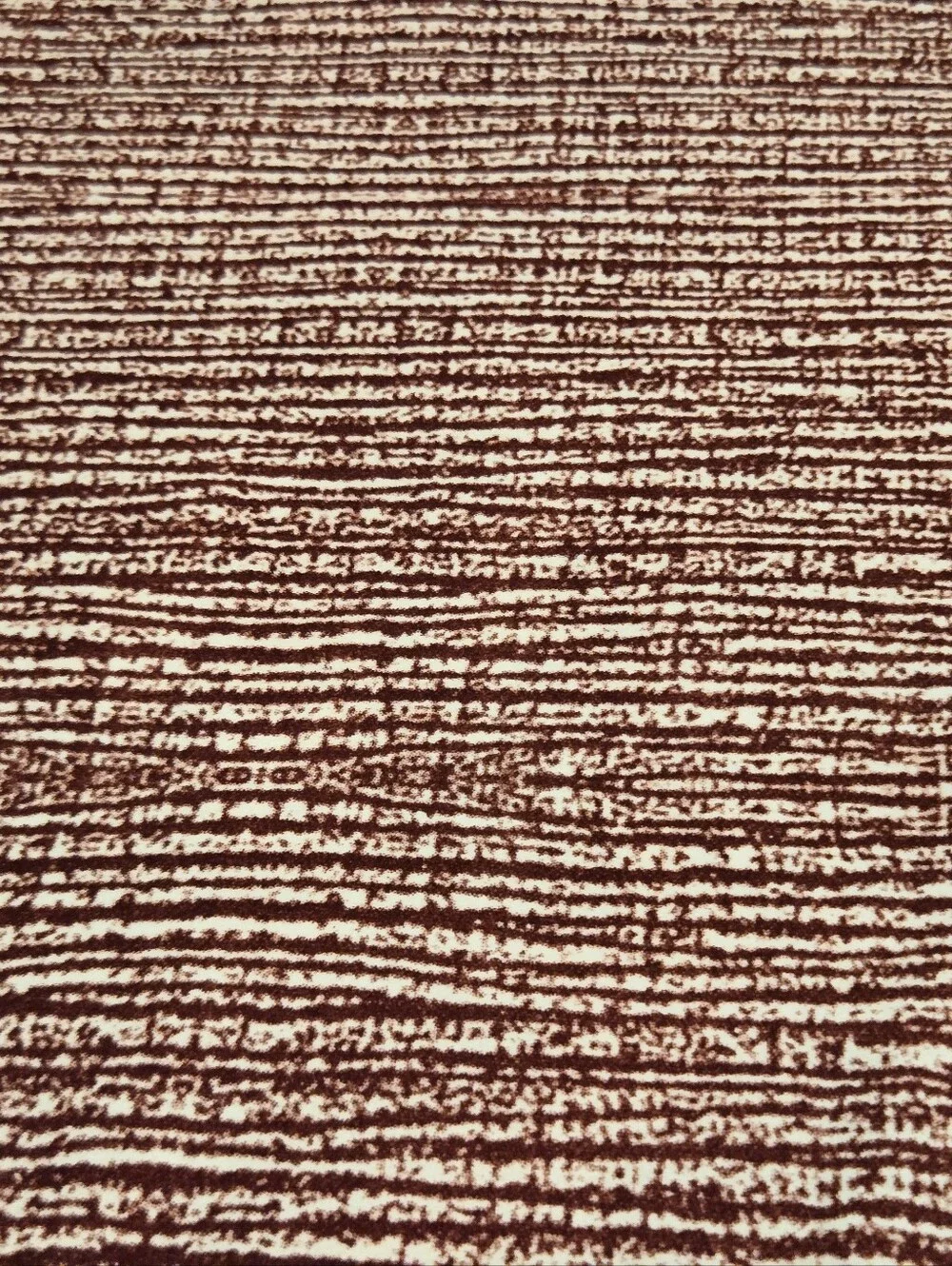 Vintage Maroon and Ivory Stripe Knit Fabric T-shirt Weight 47